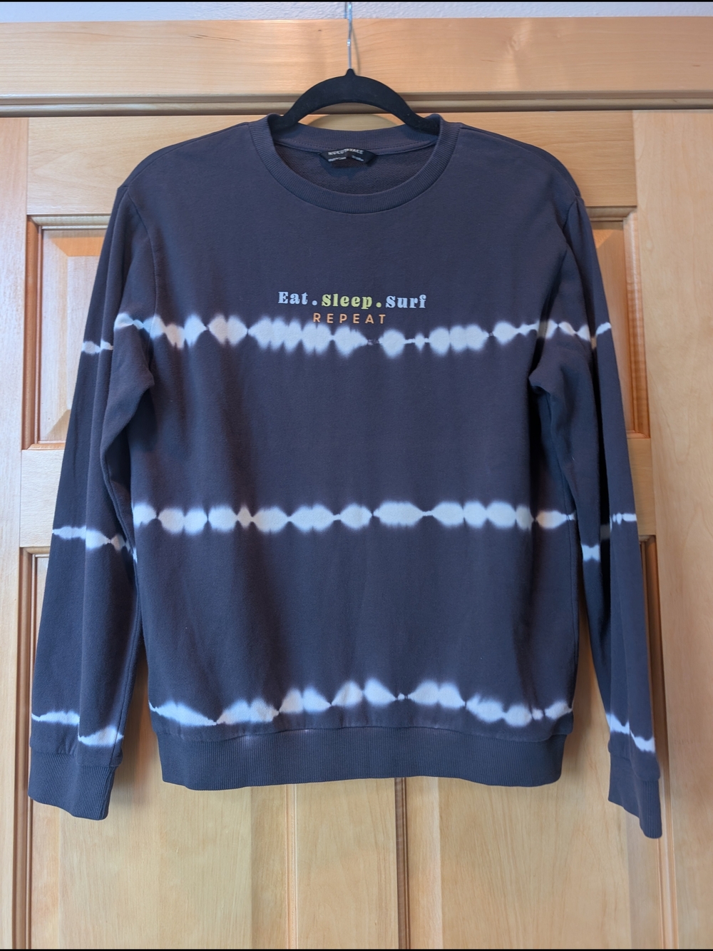 Mayoral Charcoal and White Tie-Dye Surf Crewneck Sweatshirt